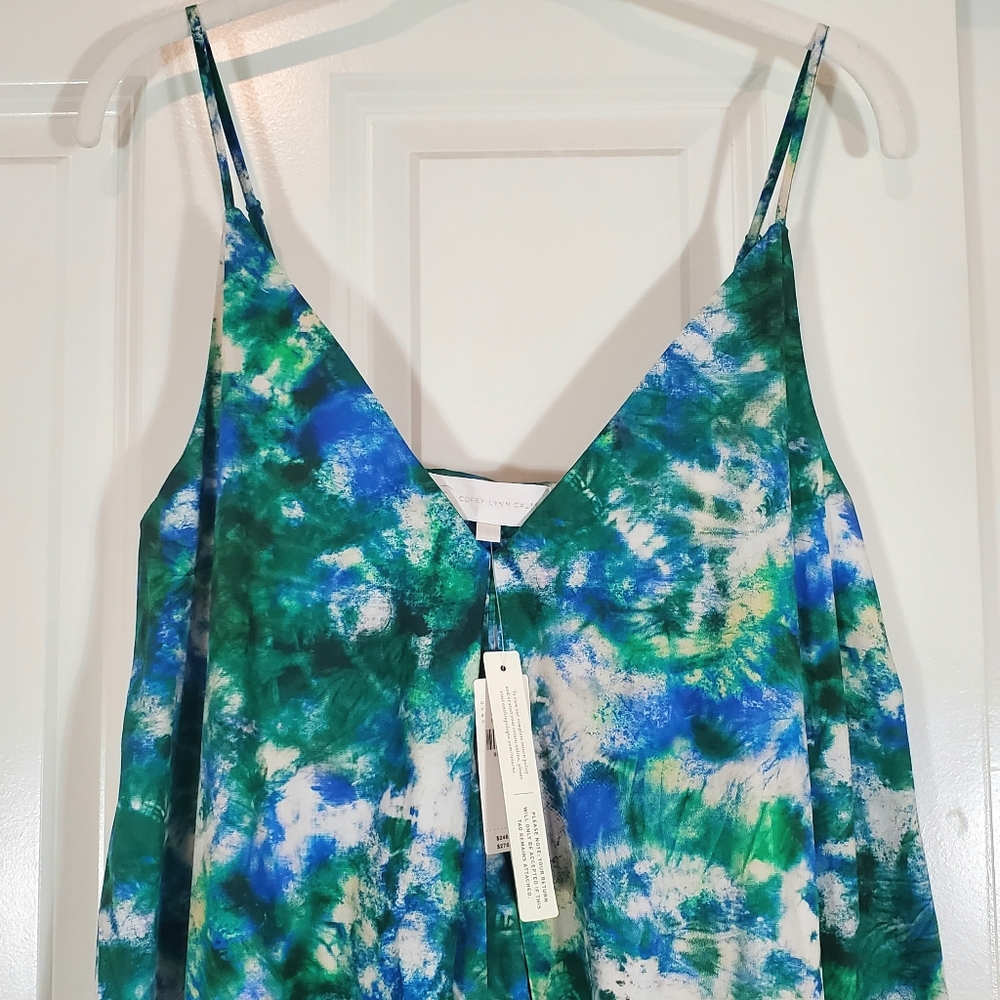 Anthropologie Corey Lynn Calter Boho Cotton V-Neck Relaxed Ruffle Midi Dress S - Picture 5 of 17